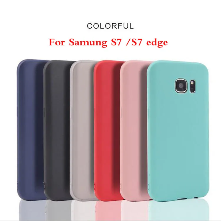 Ricestate case For Samsung Galaxy S7 edge cover Silicone TPU case for Samsung Galaxy S7 Edge Ultra thin Solid colors