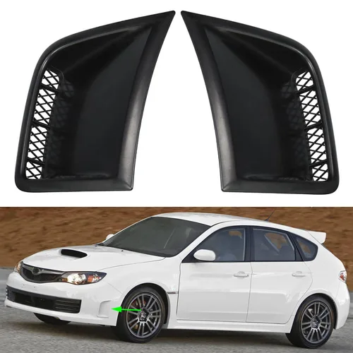 Imagen 2 del producto Cubierta de esquina de parachoques delantero para Subaru Impreza WRX STI 2008, 2009, 2010, 2011, 2012, 2013, 2014, 57739FG020, color negro, lado izquierdo y derecho