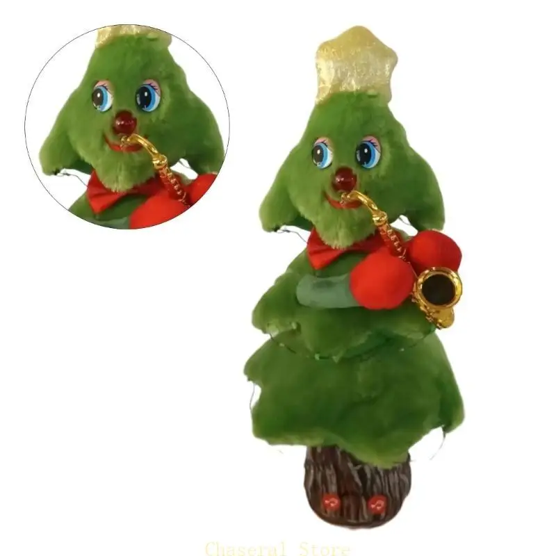 E7ce Electric Singing Christmas Tree Christmas Plush Toy Novelty Dancing Toy Seasonal Festival