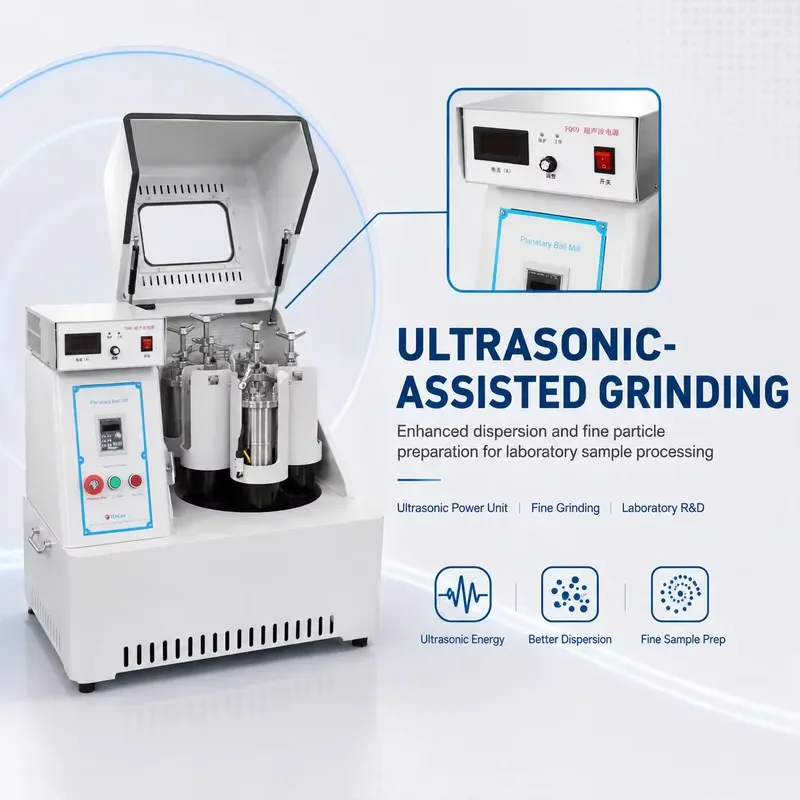 i TENCAN Ultrasonic Planetary Ball Mill 4-Jar Variable Speed Laboratory Nano Powder Grinding and Dispersion Machine