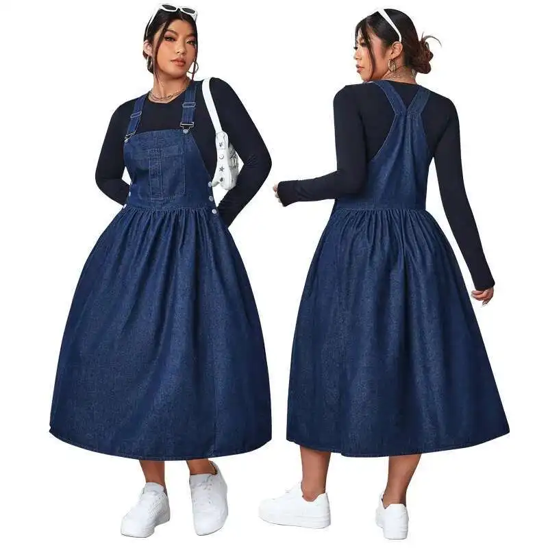 

218637 Plus Size Women's Clothing Slimming Large Swing Strap Dress 2025 Party Summer Elegantes Casual Y2k