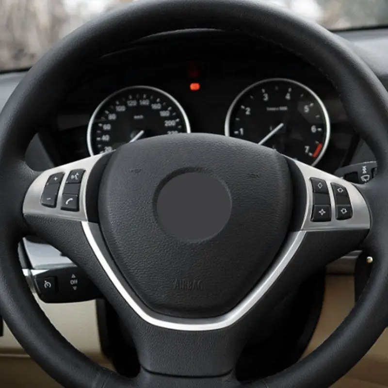 

Стайлинг автомобиля, декоративная рамка рулевого колеса, накладка для BMW X5 E70 X6 E71 2008-2014, аксессуары для интерьера из нержавеющей стали