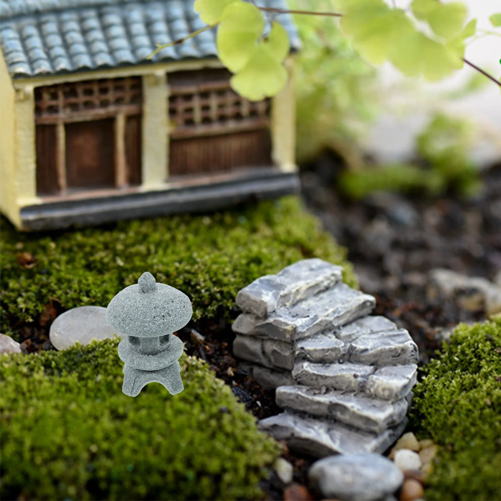 

4 Pcs Scenery Landscape Pavilion Pavilion Statue Decor for Bonsai Garden Landscape Scenery Miniature Scene nament Garden