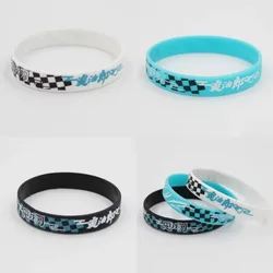 Demon Slayer Cartoon Silicone Bracelet Anime Action Figures Kamado Tanjirou Nezuko Hashibira Inosuke Bracelets Decoration Gifts