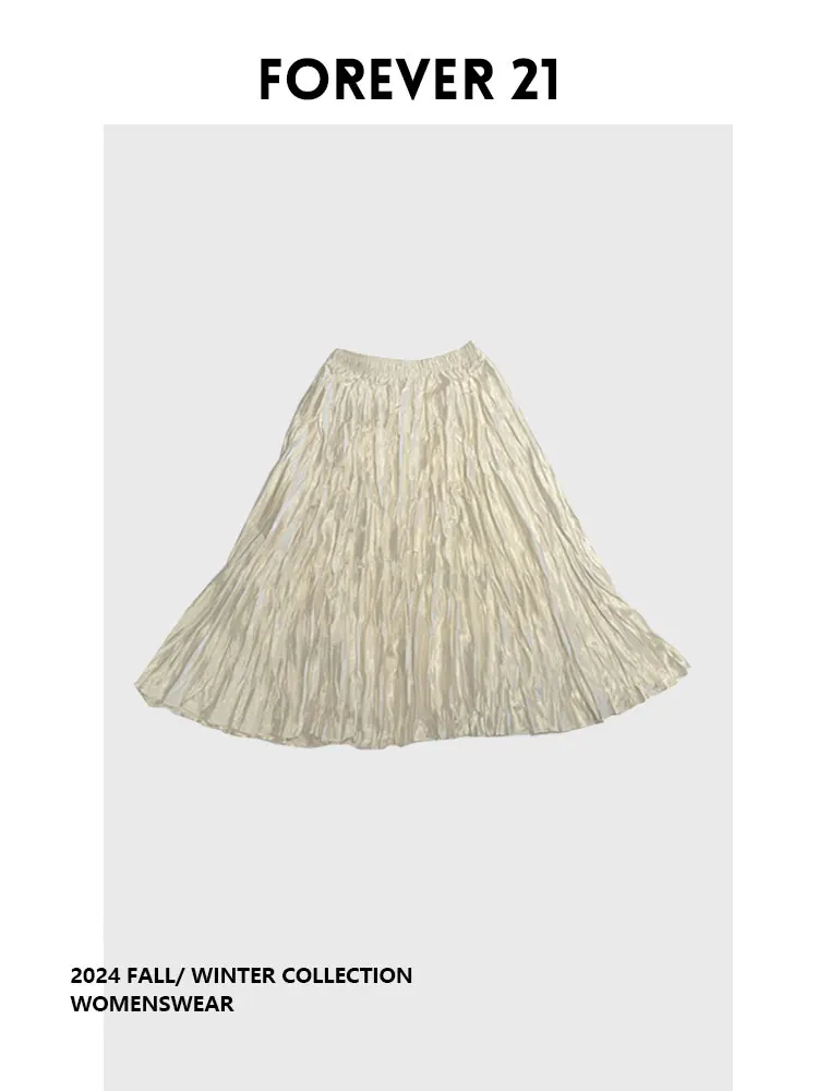 

Ele Faionable Vintage High Waist Pleated Skirt for Women by Forever 2 Comfortable Elastic Waist Design
