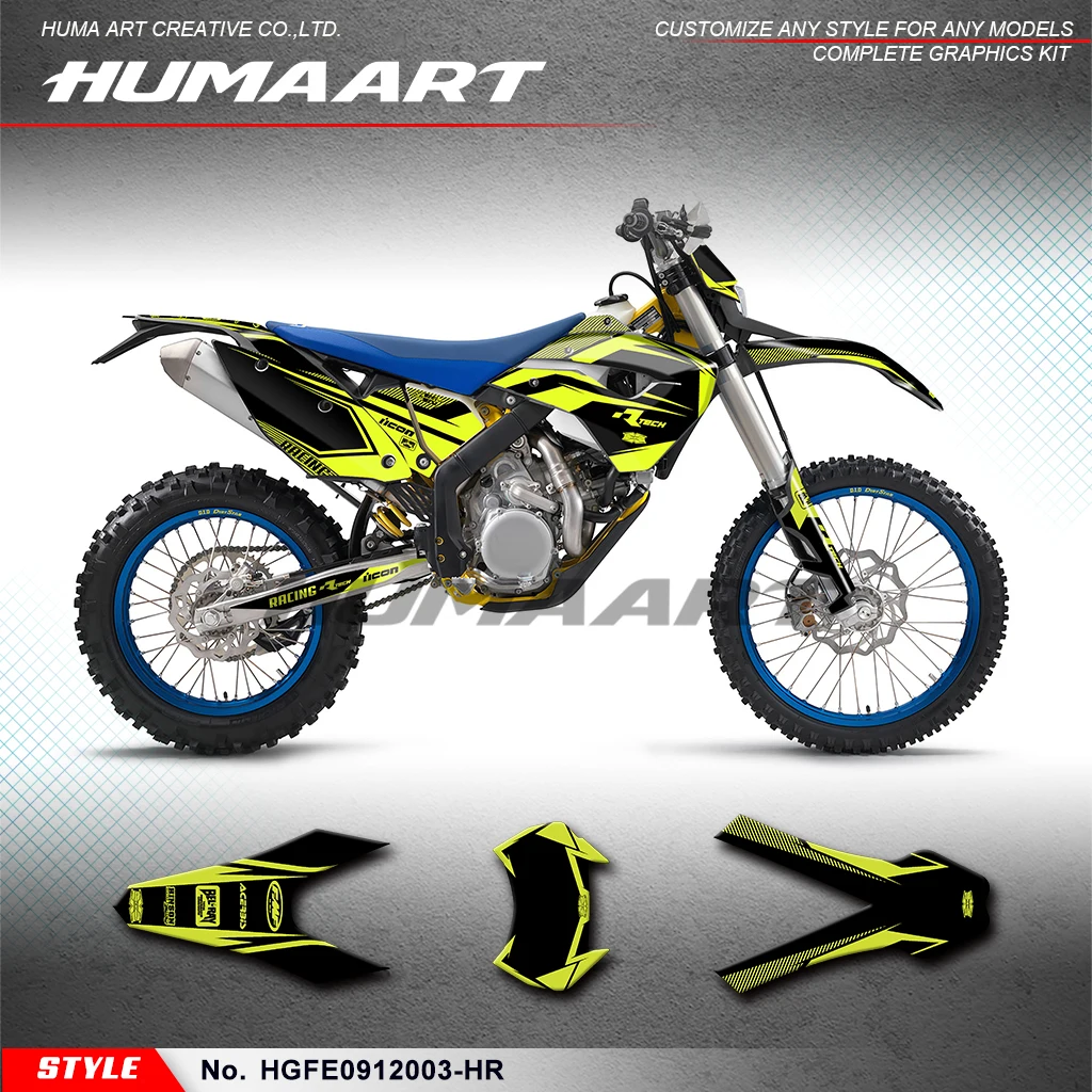 

HUMAART Racing Graphics Stickers Complete Decal for Husaberg FE 390 450 570 2009 2010 2011 2012, HGFE0912003-HR