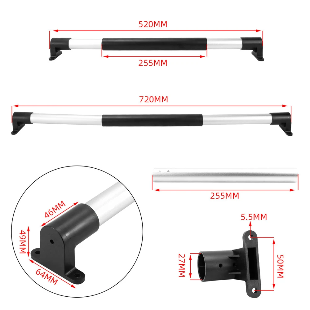 RV Screen Door Handle RV Door Handle Grab Bar For Travel Trailer Camper Motorhome Adjustable From 21-5/8 Inch To 28-5/8 Inch