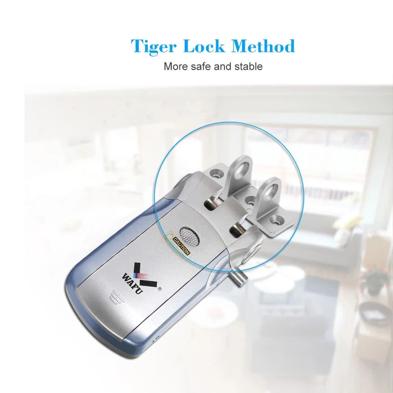 Wafu 019 Remote Control Door Lock TUYA Wifi Electronic Smart Lock 4 Remote Controller Deadbolt Lock For Bluetooth Invisible lock