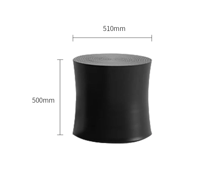 Italian minimalist black round light luxury coffee table wabi sabi wind living room household wooden tea table