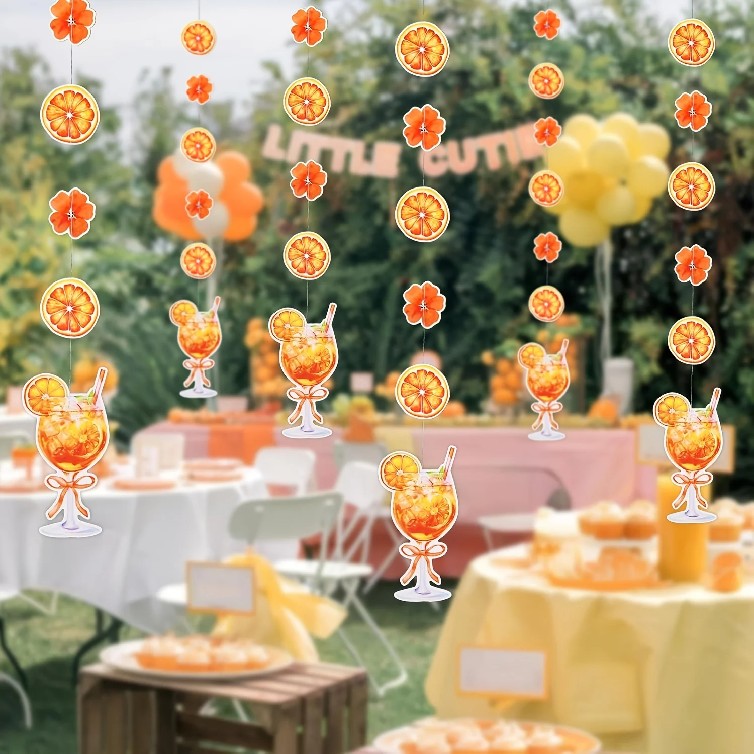 

126-Pack Orange trus Flower Party Background Decorations for Aperol Spritz Cocktail Bar Event Suitable Orange Flower Party