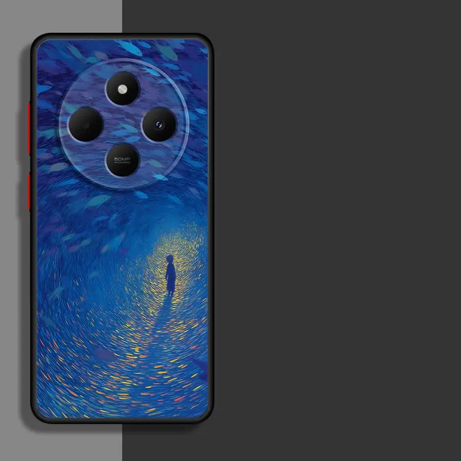 Marine Organism SHELL สําหรับ Xiaomi Redmi A4 10 12C 9 K40 Pro A1 A2 PLUS 14C 13C ฝาครอบโทรศัพท์เคลือบ