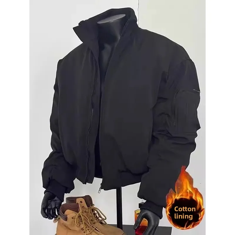 

Очень большое пальто-пилот 300 Pou Pilot Jaet, мужское осенне-зимнее хлопковое пальто в американском стиле с воротником Cleanfit, хлопковое стеганое пальто