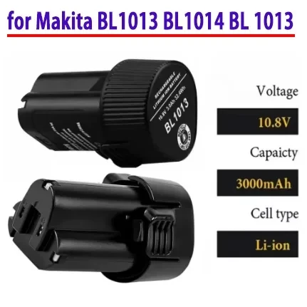 

100% Original 10.8V 3.0Ah Real Capacity Li-ion Battery for Makita BL1013 BL1014 BL 1013 BL 1014 LCT203W 194550-6 194551-4