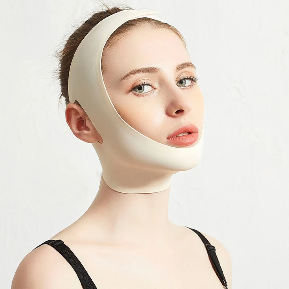 Skin Colour Size Breathable V Face Mask Face Slimming Chin Lifting Belt Facial Firming Strap for Woman