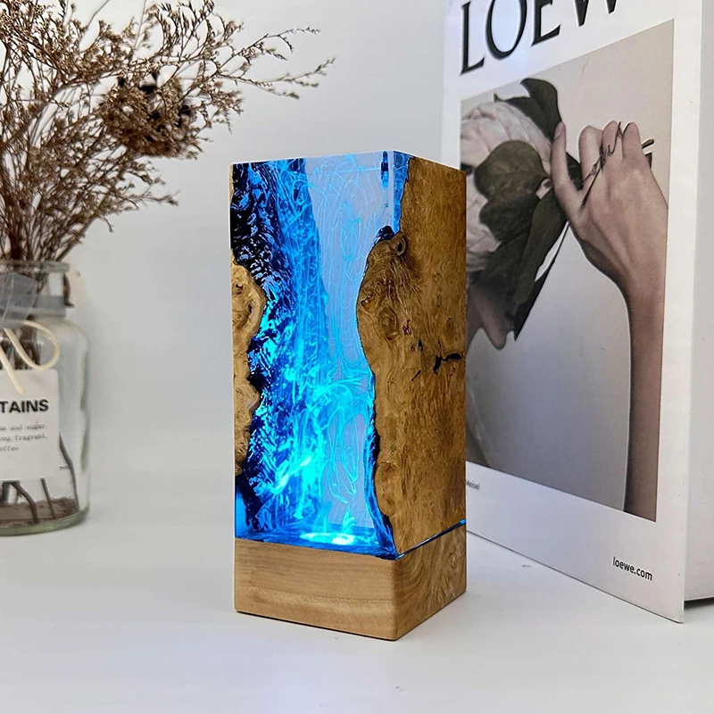 Underwater Cave Theme Organism Resin Table Light Creactive Art Decoration Lamp Sea Volcanic Eruption Night Light  USB Charger - view 2