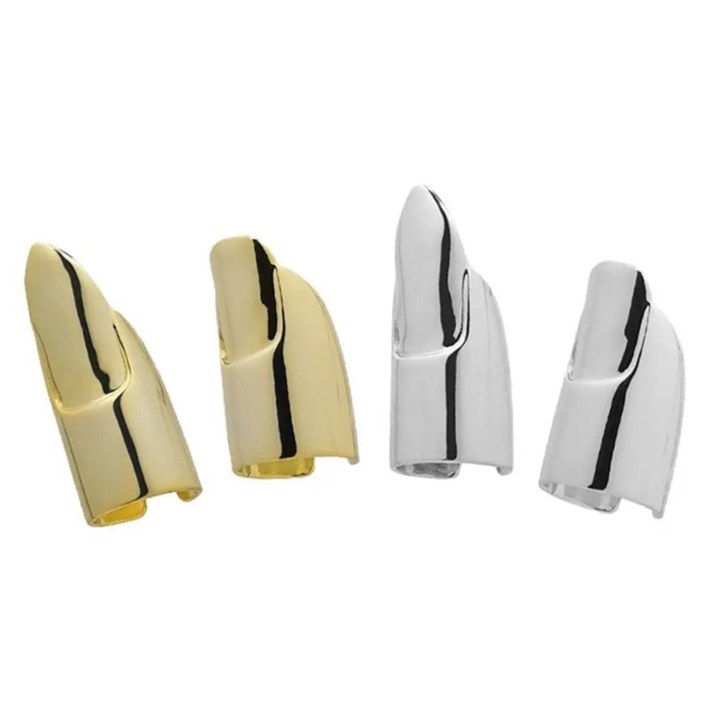 New Metal Nail Cover Ring Cosplay Hip Hop Finger Ring Unisex Party Jewelry Armor Cover Women men