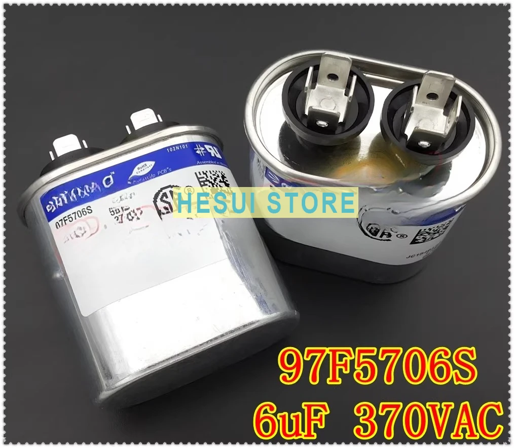 Конденсатор для запуска двигателя 6uF 370VAC Genteq/Capcom 97F5706S