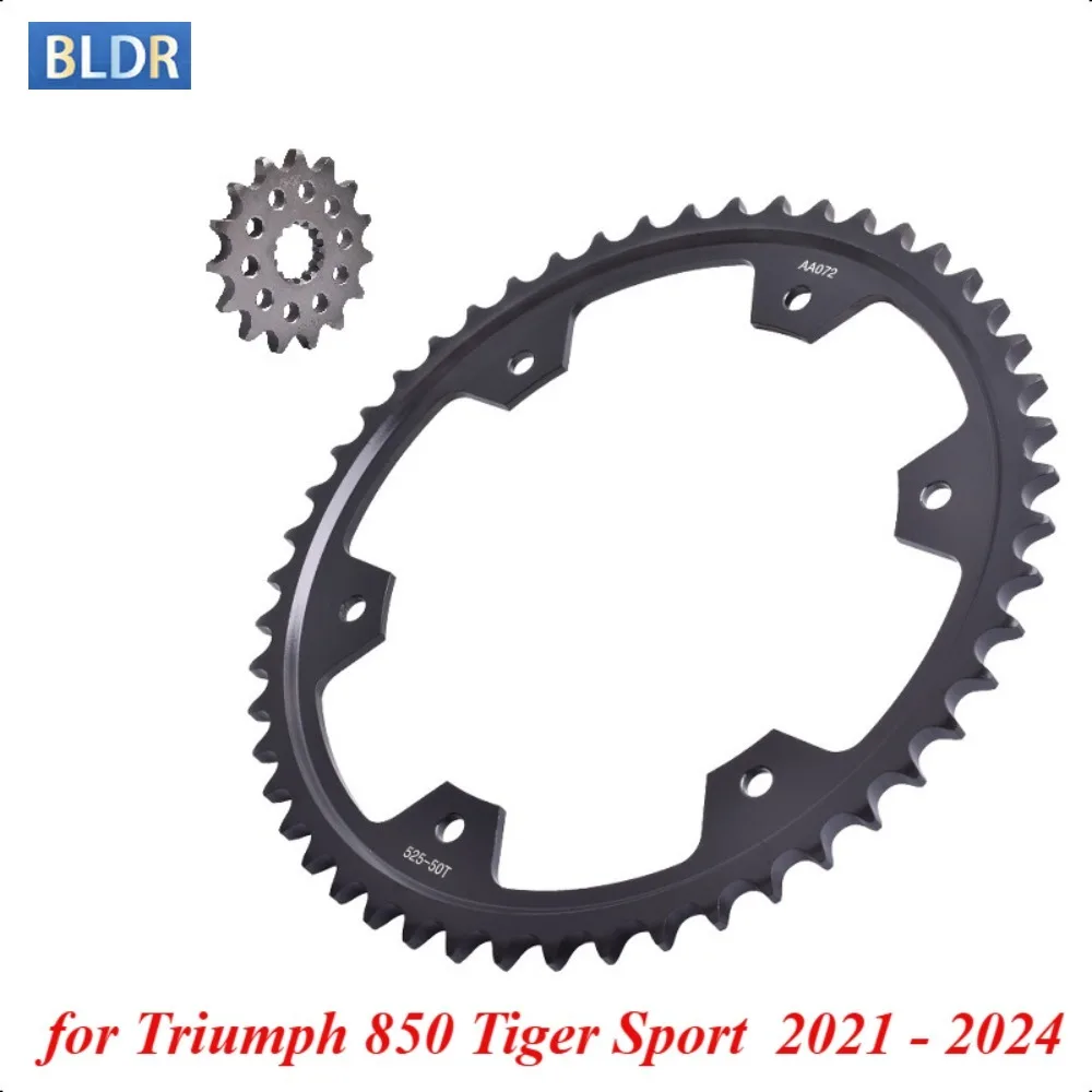 525 15T 50T Motorcycle Front Rear Sprocket for Triumph 850 Tiger Sport 2021 2022 2023 2024