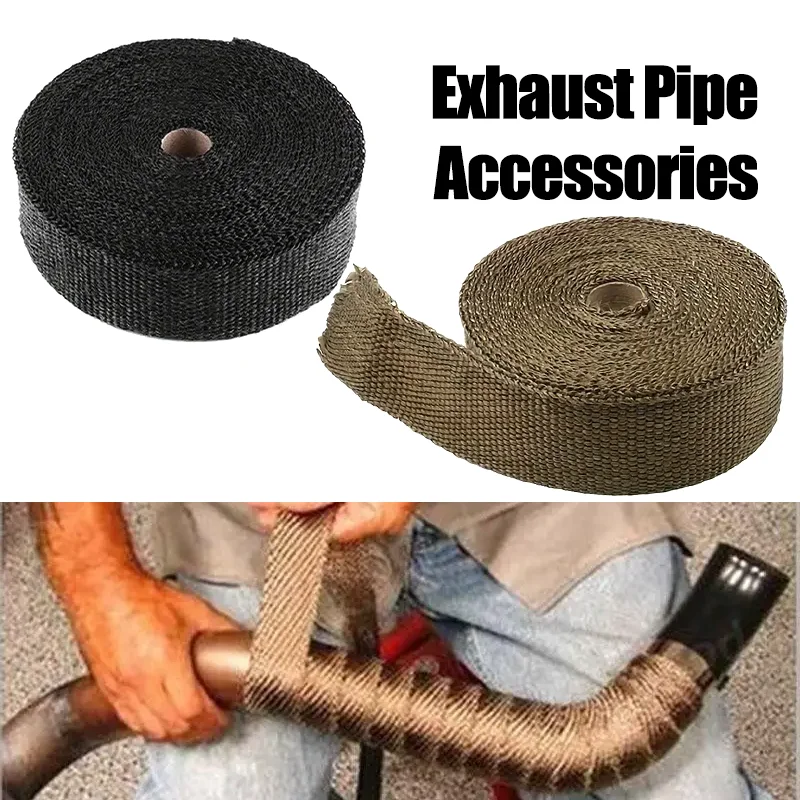 

5 m/10 m rolls of fiberglass insulating tape Motorcycle exhaust pipe insulating Header pipe insulation protection wrapping tape
