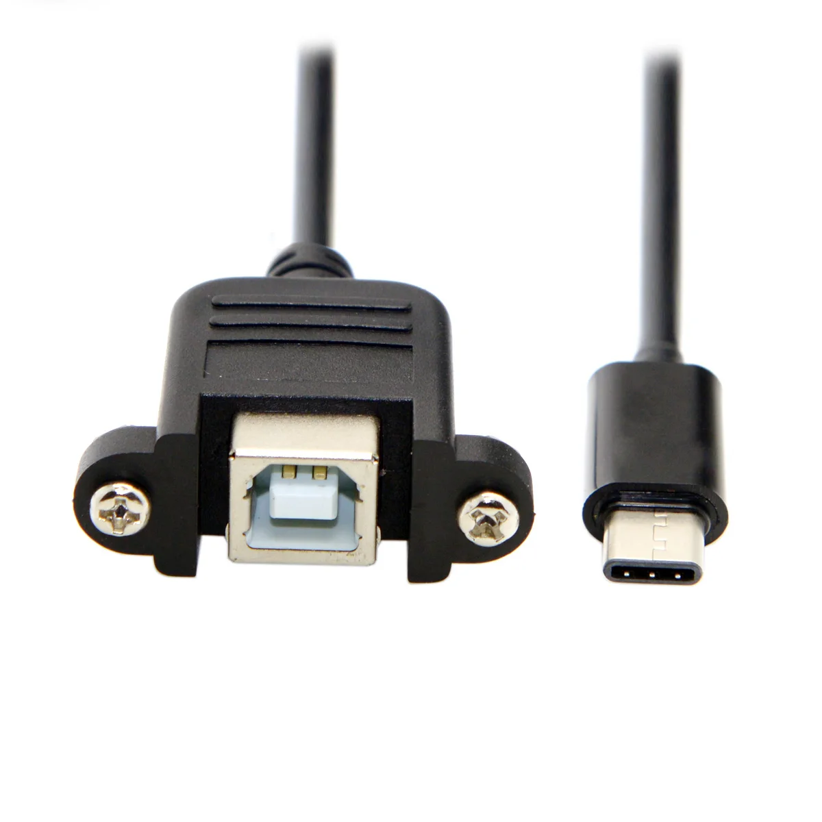 Cable USB-C Macho a USB-B Hembra para Montaje Panel Impresora - imagen 2