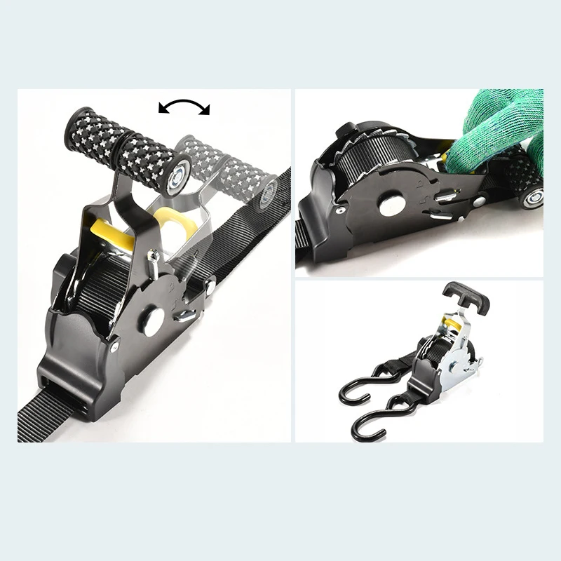 Retractable Auto Ratchet Strap Automatic Shrink Bundle Tape Retractable Belts For Motorcycles Convenience Luggage Straps