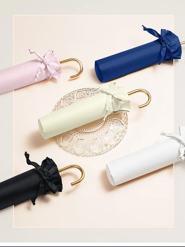 

Сверхлегкий японский зонт-панель с рюшами и черным клеем, солнцезащитный крем, защита от ультрафиолета для солнечных и дождливых дней