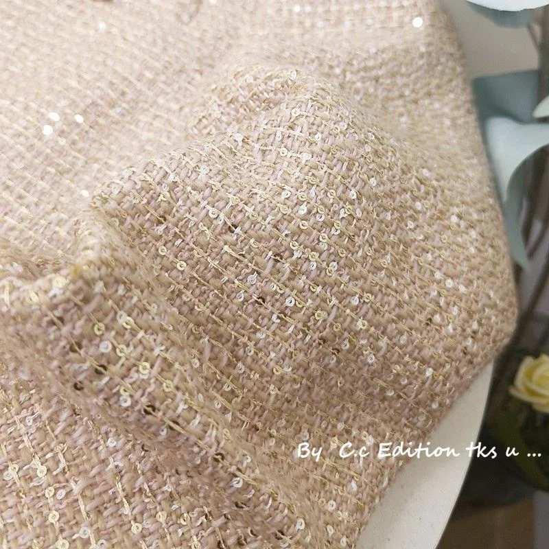 Sequin Fragrance Coat Women's 2025 Spring Autumn New Jacket Tweed Short Outerwear Female High-Quality Fashion Overwear Tops Lady