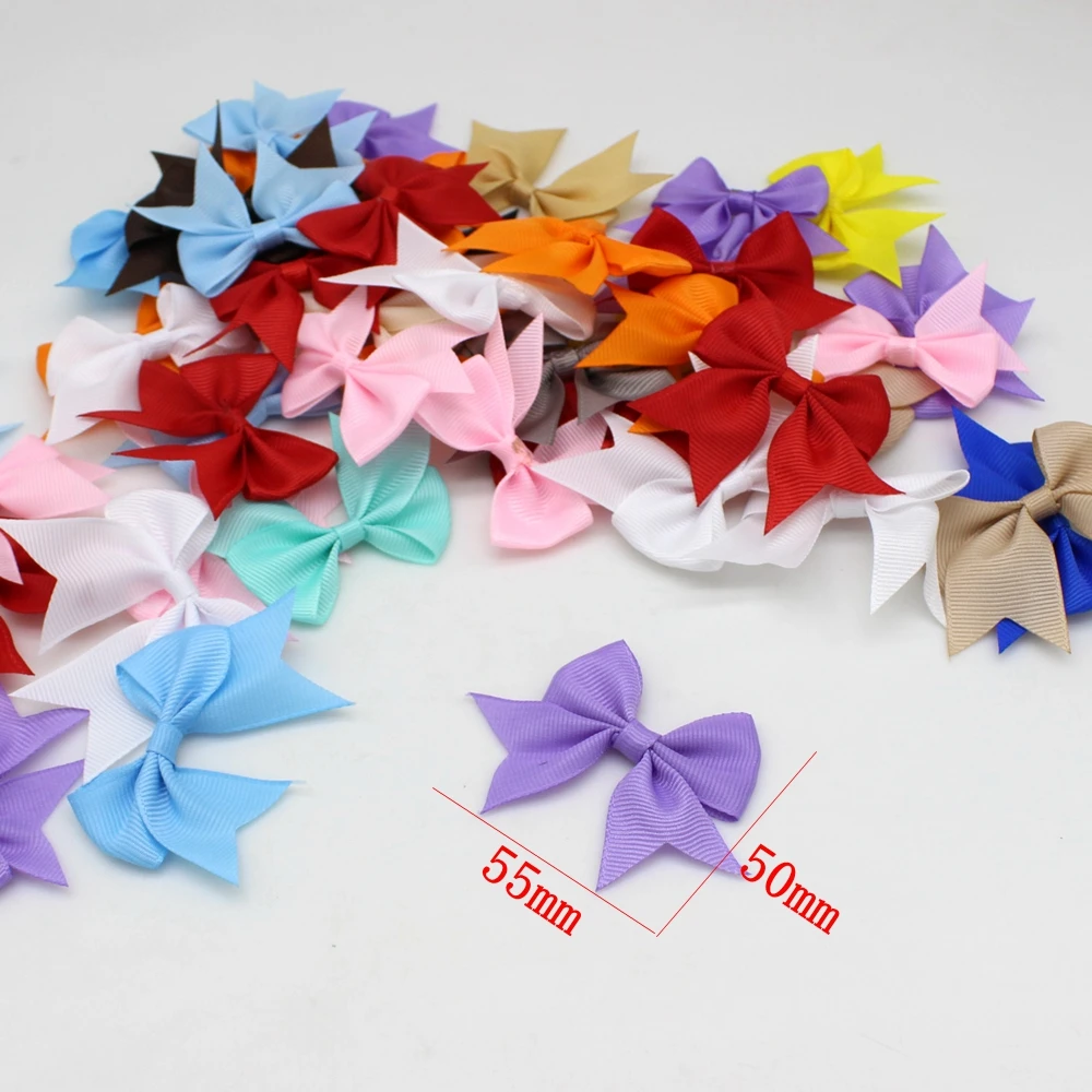 30PCS 55mm Ribbon Bows Decoration Bows For Craft Packages tie Bowknot Craft Wedding Christmas Tree for Clothes Accessori