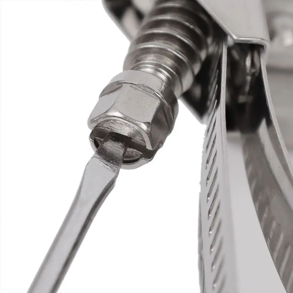 0.5/1m New Stainless Steel Hose Clamp Strap Adjustable Flexible Duct Clamp Cable Tie Buckle for Pipeline Fixation