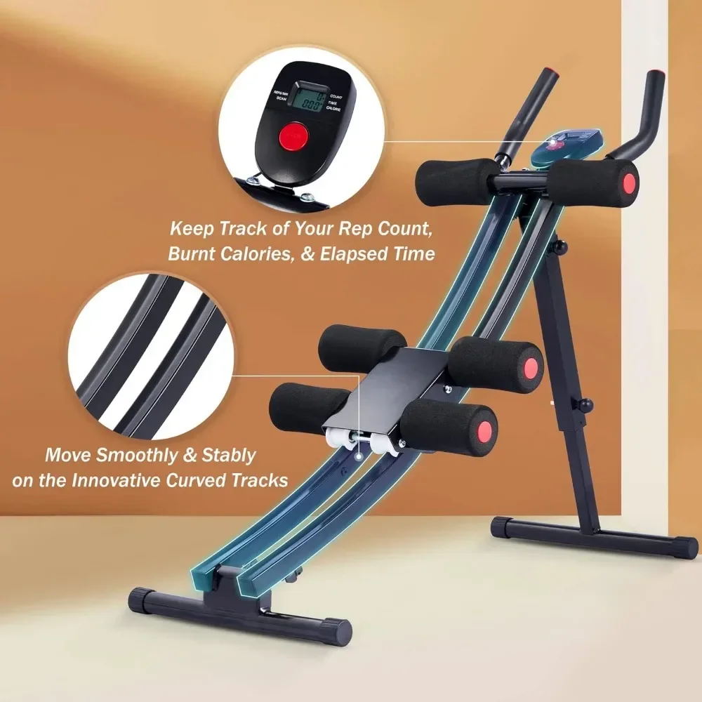 

tt Ab Machine for Home Gym, Core Strength Training Equipment for Home Fitness, Ab Crunch Coaster