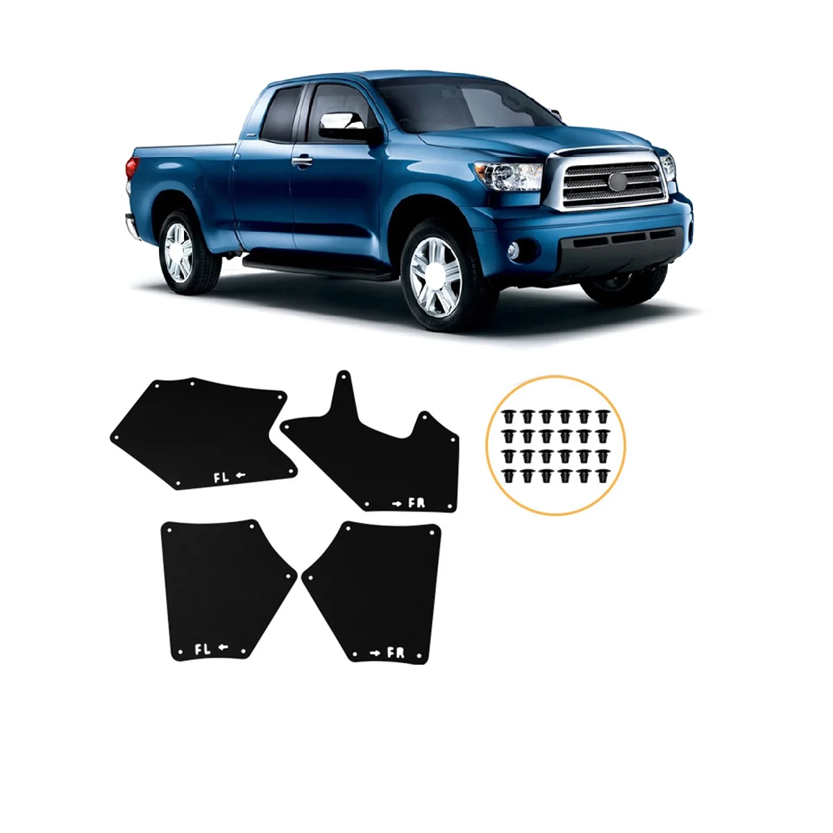 Car Mudguards for Toyota Tundra 2008-2021 Fender Mud Guard Flap Splash Flaps Mudflaps Accessories