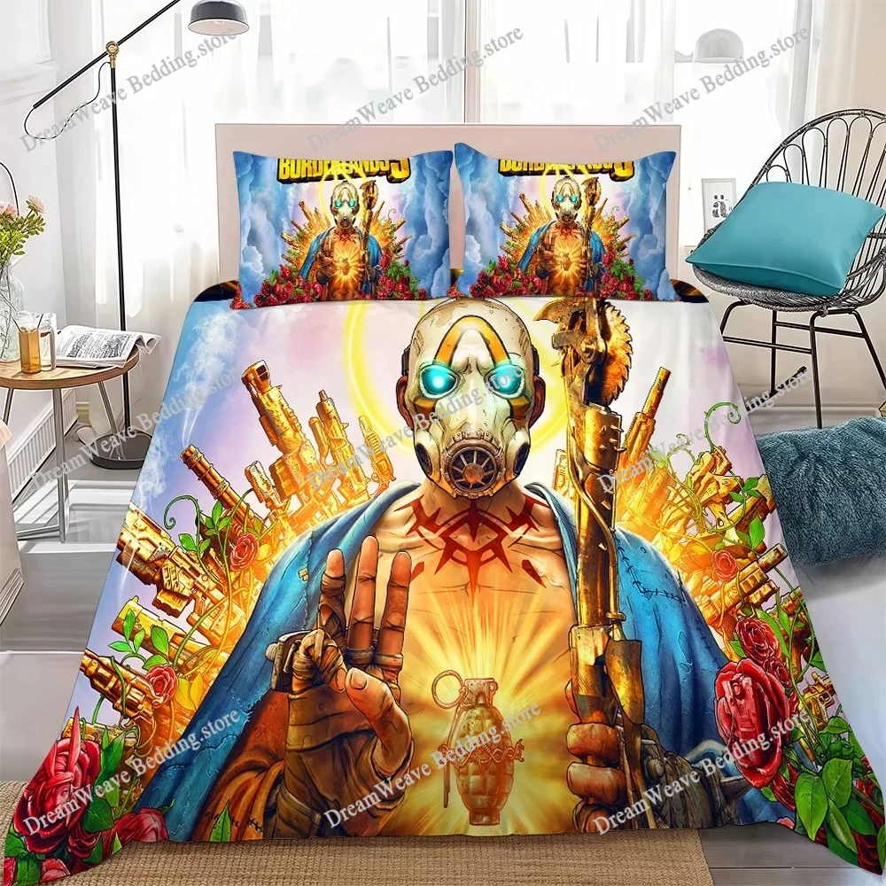 Fashion B-Borderlands Game Duvet Cover Set Home Style Bedding Soft Laundry Cotton Bed Student Dormitory Gift