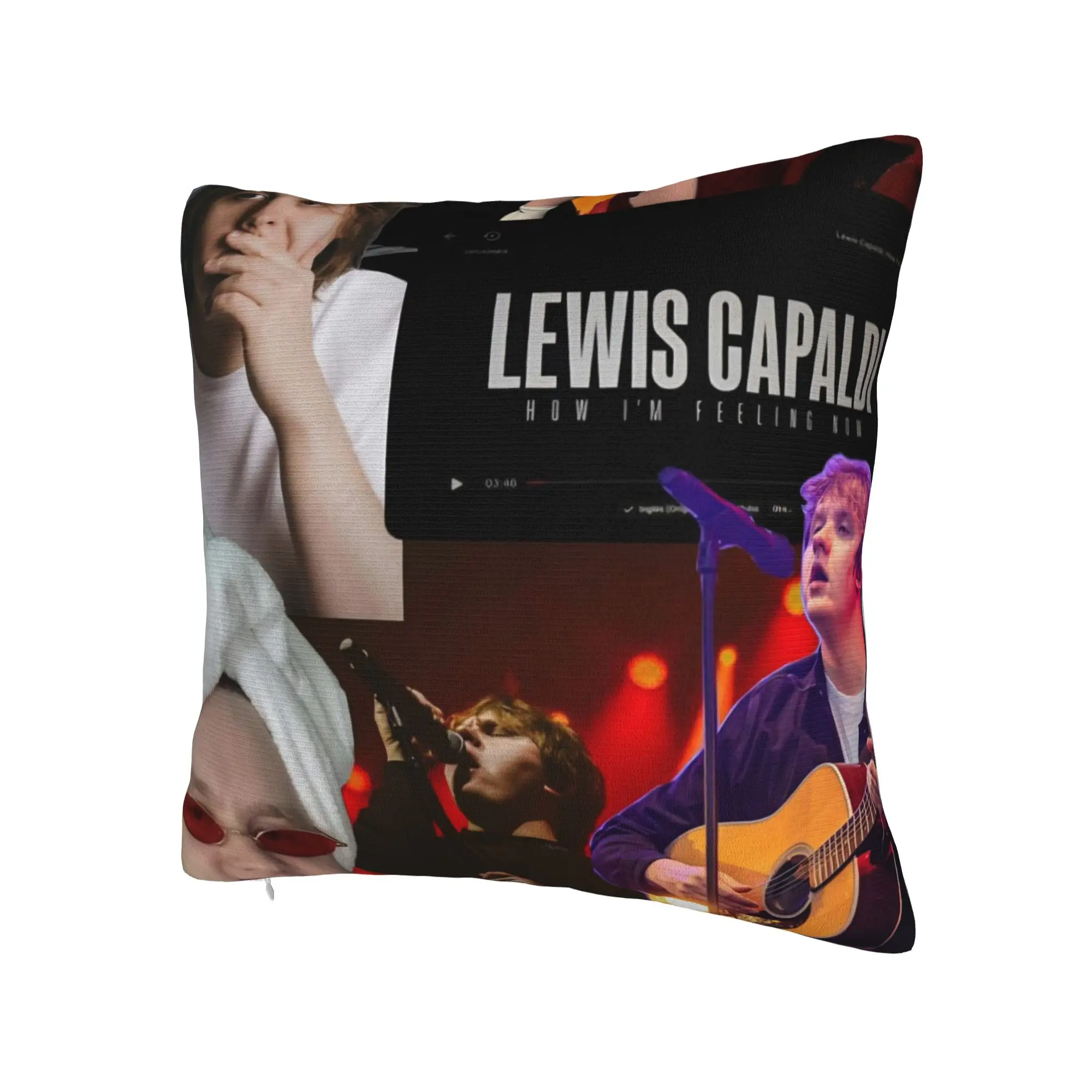 Decorative Pillowcase Lewis Capaldi Tour 2026 Stuff Chair  Throw Pillow Case Cover Square Multi Size