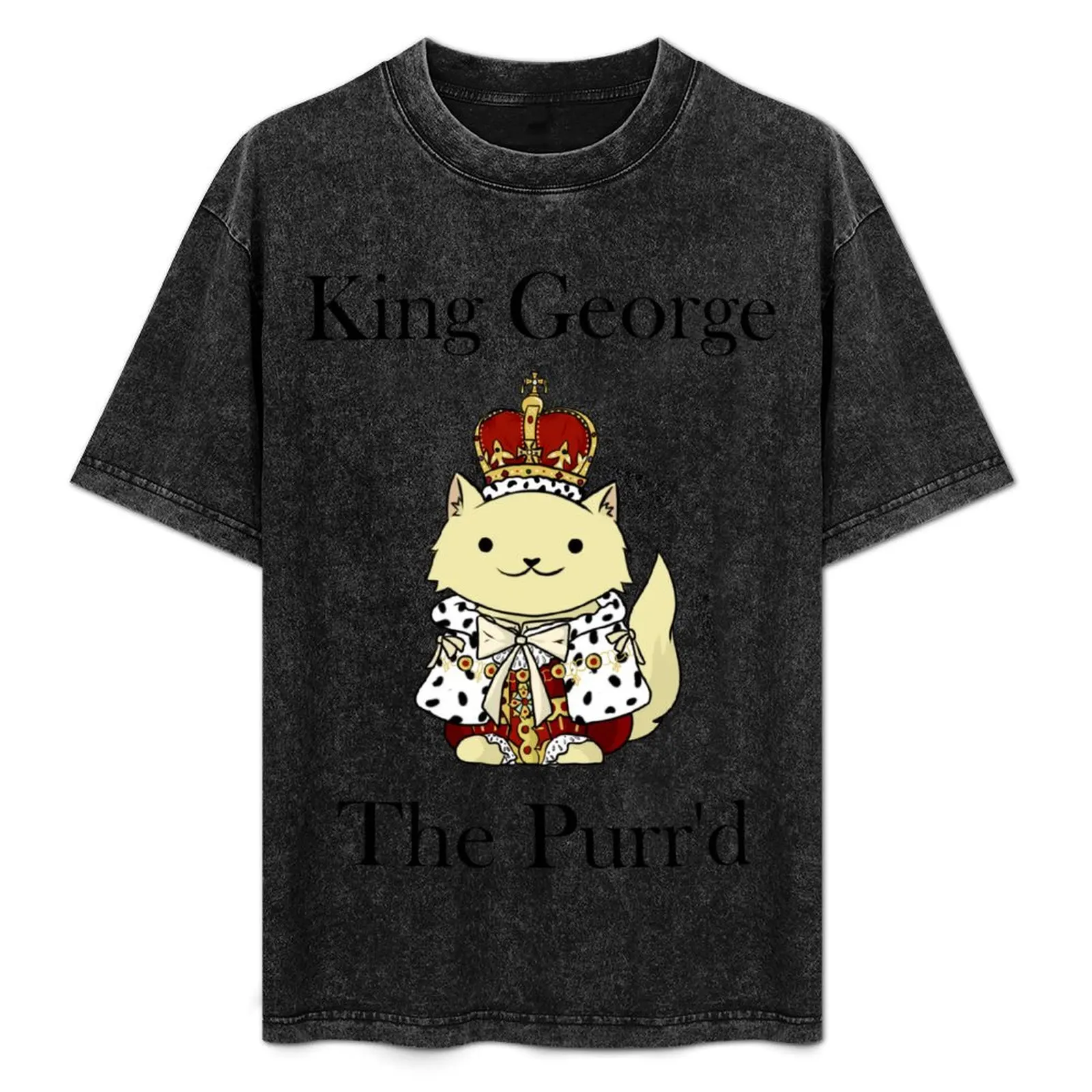 

Футболка King George the Purr'd, повседневная футболка для ежедневной носки