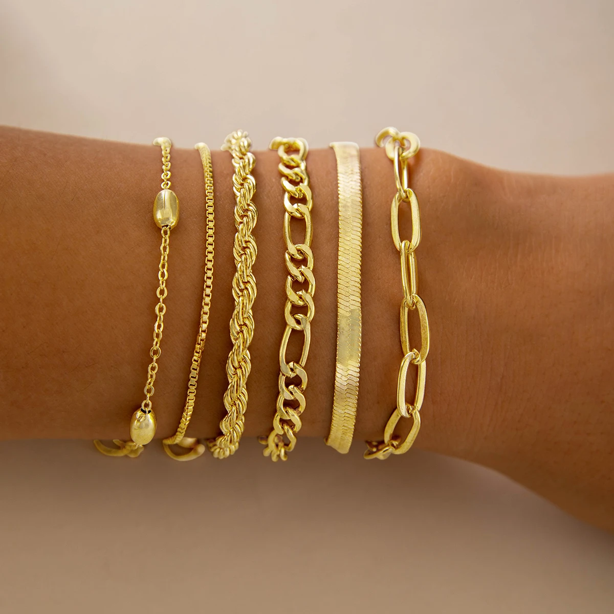 Tocona-Conjunto de pulsera de oro y plata para mujer, colgante de corazón de melocotón, perla de imitación apilada, necesidades diarias, regalo de Festival