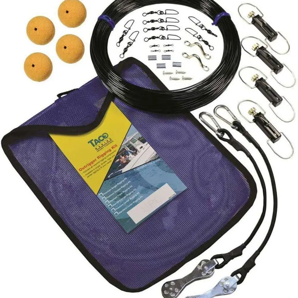 

TACO Marine RK-0002PB Marine Premium Double Rigging Kit for 2 Outriggers