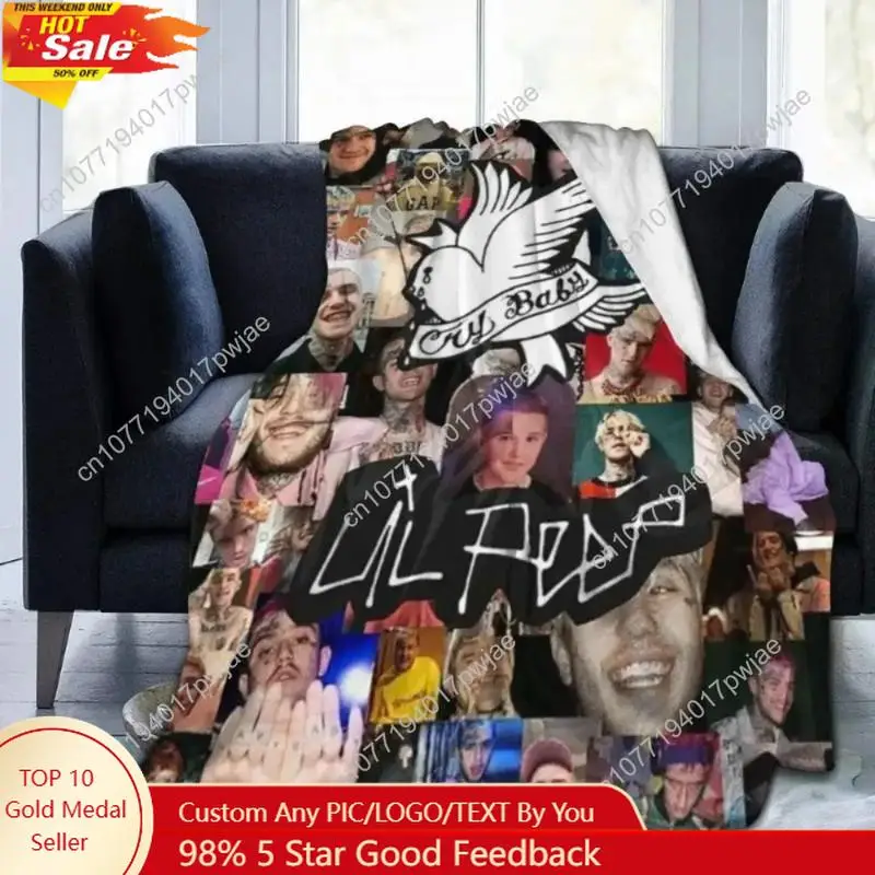 

Lil Peep Love Fleece Throw Blanket for Couch Sofa Super Soft Cozy Luxury Bed Blanket Microfiber OCloud-soft Custom blankets