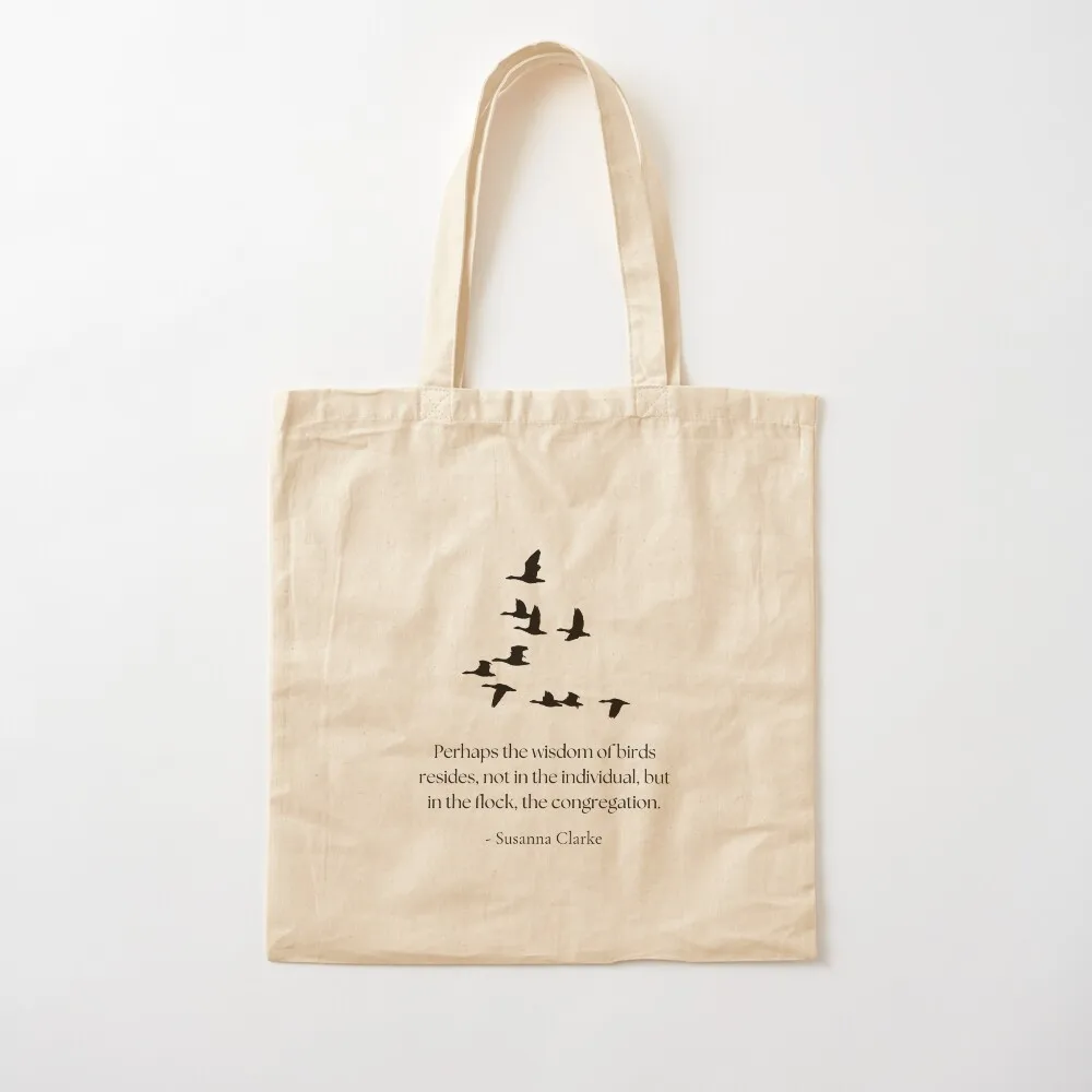 Piranesi Bird Quote by Susanna Clarke Tote Bag eco pack Canvas stote bag custom canvas bag