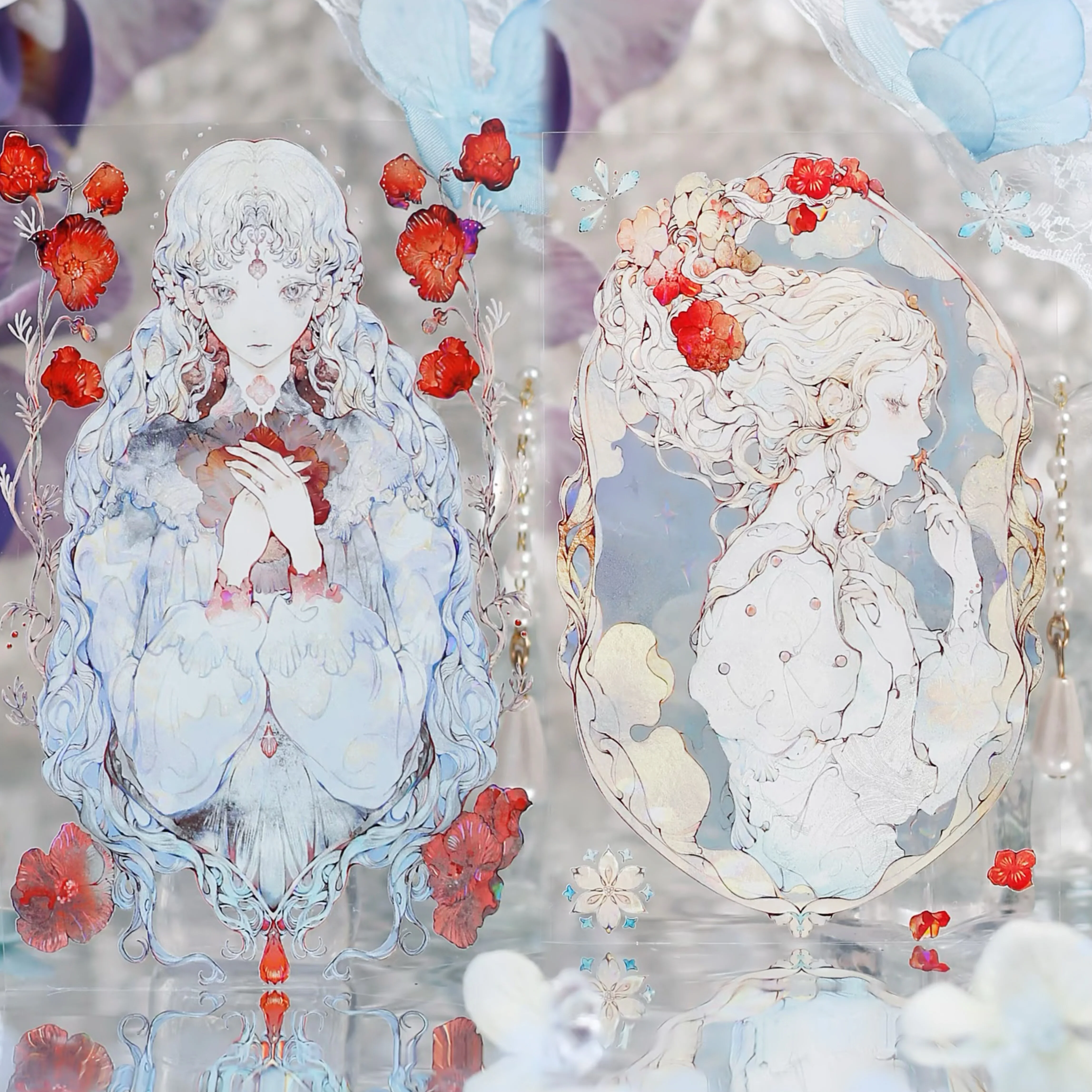 

Лента Washi PET с рисунком, 1 рулон, Vientiane Shiny DailyLifecute Girls Elegant Gorgeous Muse Bust Collage Blue 3.11