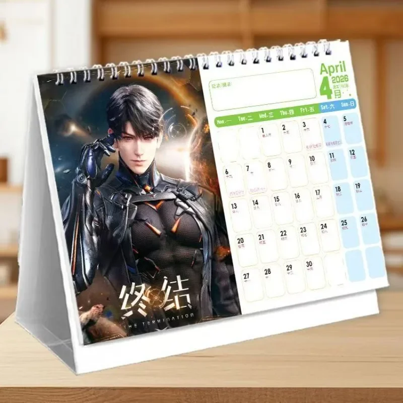 2026 Love and Deepspace Desk Calendar Cute Xavier Zayne Rafayel ralayo Sylus Caleb Diary Weekly Planner Fashion Desktop Ornament