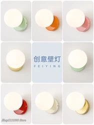 Nordic Crème Stijl Led Wandlamp Moderne Minimalistische Gang Wandlamp Franse Creatieve Lnternet Rode Slaapkamer Bedlampdecor
