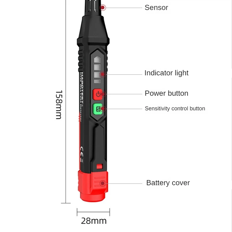 HABOTEST HT60 Natural Gas Detectors Combustible Gas Detector Combustible Gas Leak Detector