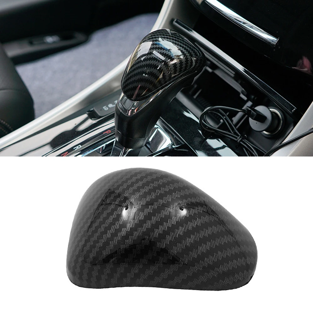 

Carbon Fiber Car Gear Lever Cover Head Cover Sticker For Honda Accord 2012-2017 9th Gear Shift Knob Trims Sport Auto Accessories