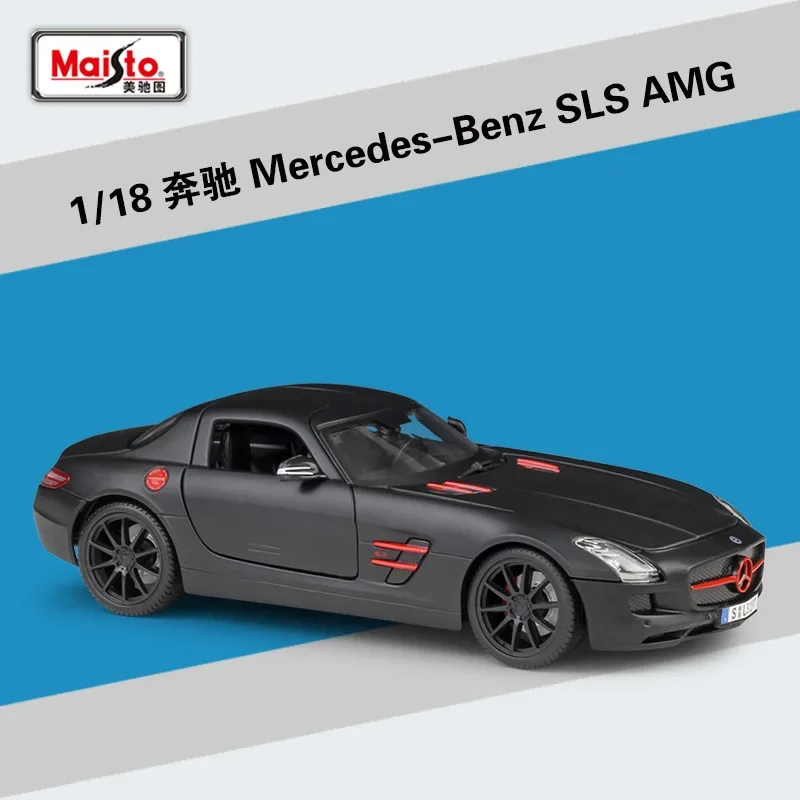 

New 1:18 Benz SLS AMG Sports Car Models Diecast Simulation Metal Alloy Car Model Finished Boy Hobbies Collection Ornament Gifts