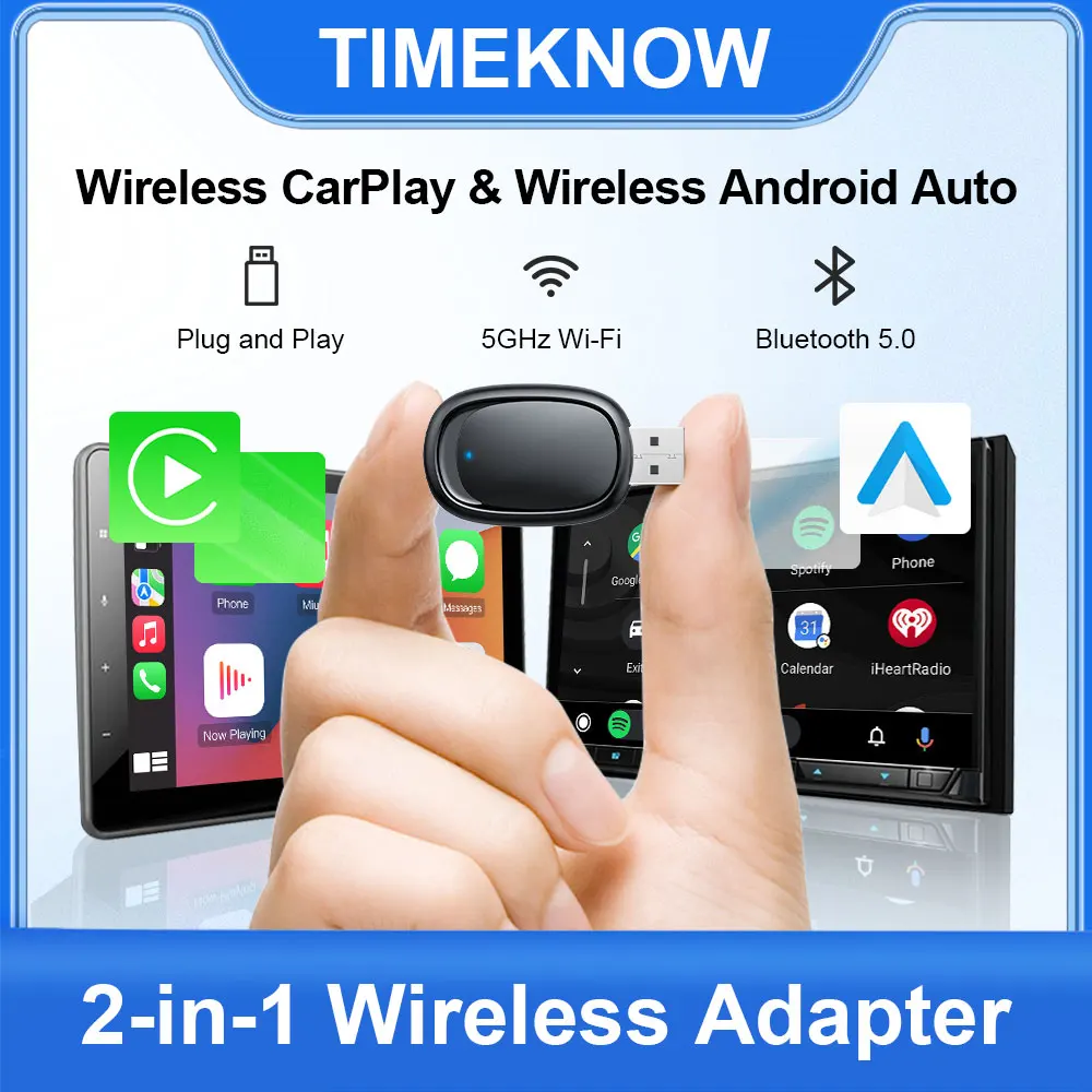 Wired To Wireless Carplay Box 2in1 CarPlay&Android Auto MIni Adapter Plug&Plug For Mazda Subaru Audi Mercedes Toyota CarPlayBox