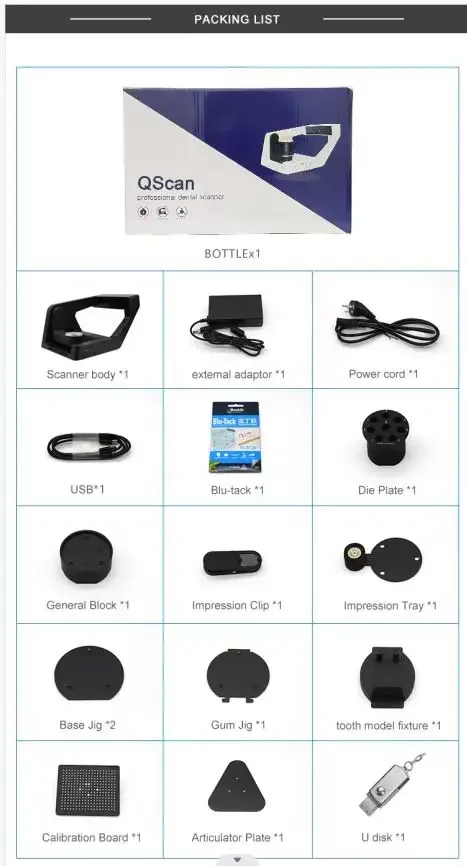 3D Desktop Scanner para Dentes Lab, Cadcam