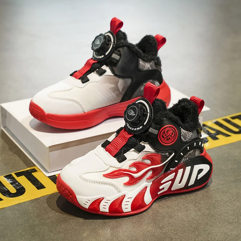 

Новые детские баскетбольные кроссовки осень/зима 2025 с водонепроницаемой кожаной поверхностью и тренировочной спортивной обувью для мальчиков и девочек.