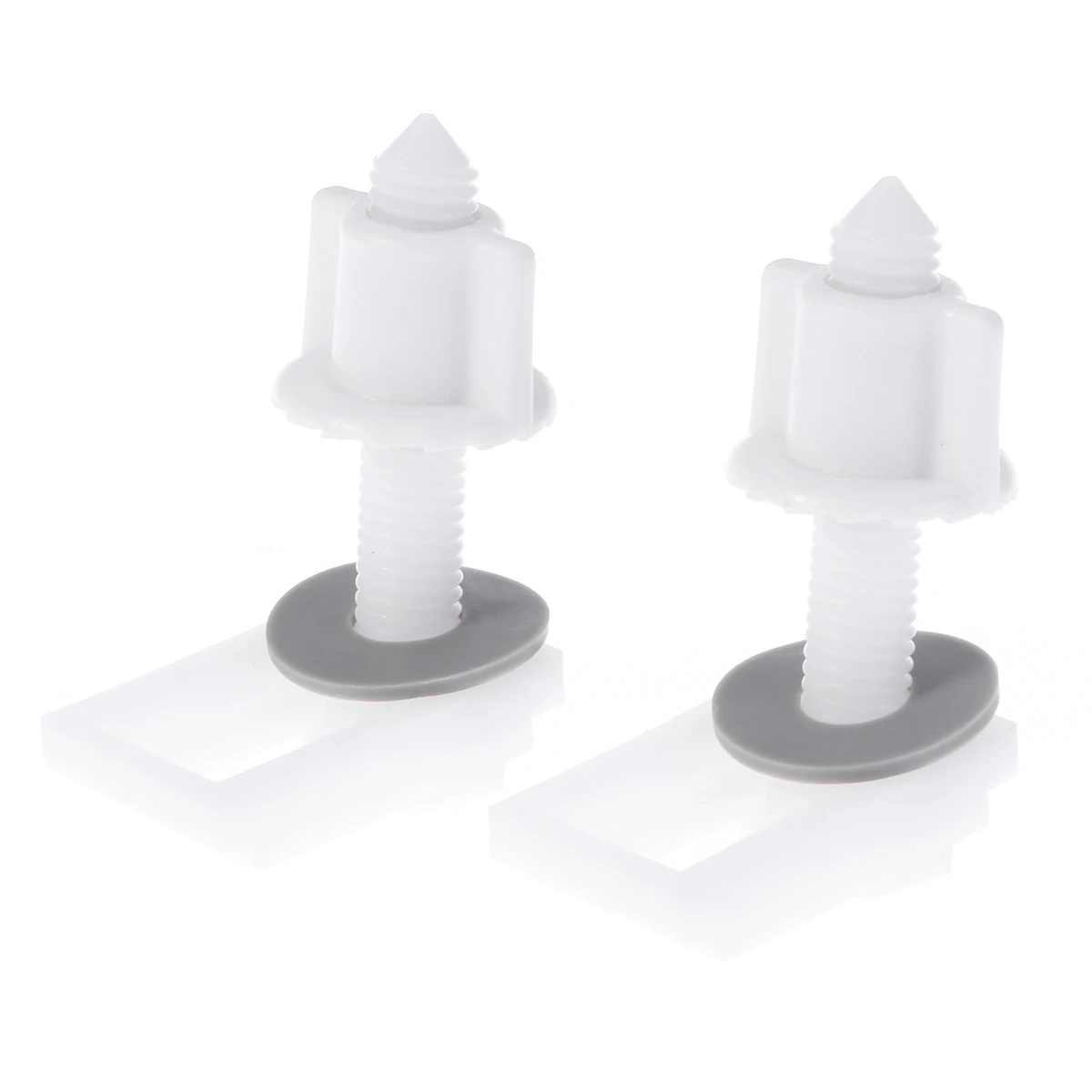 

2 Sets Toilet Cover Screw Accessories Fixing Bolts Kit Heavy Duty Locking Nuts and Base Screws Pan Fitting White Lid Clips