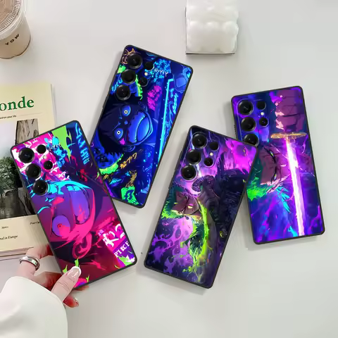 Luffy One Piece Zoro Case for Samsung Galaxy S25 S24 S20 S21 S22 Ultra S23 FE S7 Edge S9 S8 S10 Plus TPU Black Phone Cover Shell