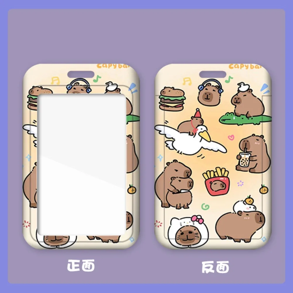 مجموعة بطاقات التحكم في الوصول إلى حافلة الطالب عالية المظهر ومترو الأنفاق Pibala Capybara مجموعة بطاقات بإبزيم تلسكوبي سهل السحب